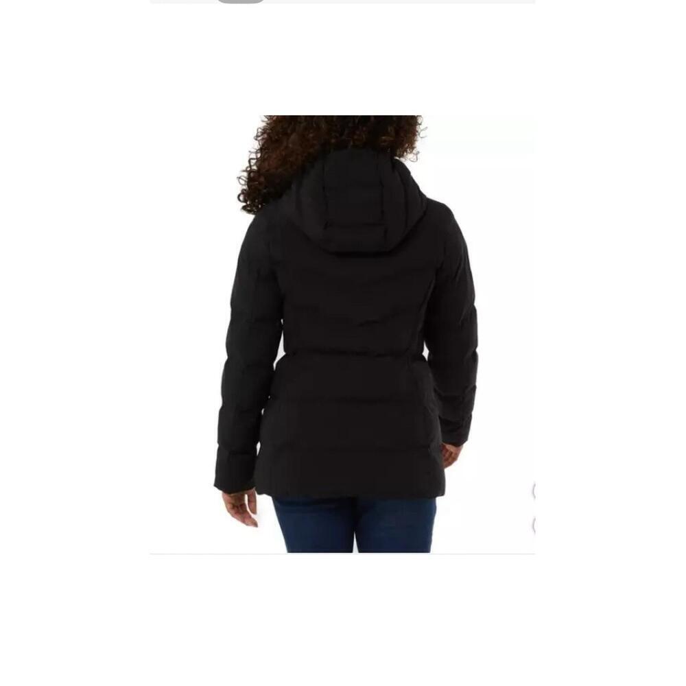 32 Degrees Heat Women's Hooded 4-Way Stretch Jacket, Color Black, Size L. BI